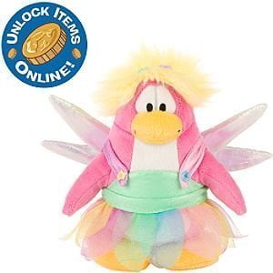 Rainbow Fairy Costume 6-1/2 Inch Scale Plush Toy with Online Code, Plush figure is approx. 6.5 inches tall By Club Penguin Ship from
