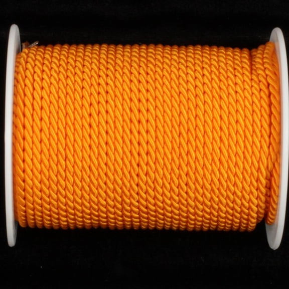 The Ribbon People Tangerine Orange Braided Cording Craft Ribbon 0.2" x 55 Yards