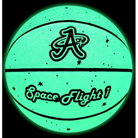 Glow In The Dark Youth Basketball, Space Flight 1 Size 5 (Galactic Glow)