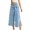 Blue, variant on Womens Breathable Front Pocket Cropped Trousers Asian Style Casual Daily Comfort Pants for Women Size M