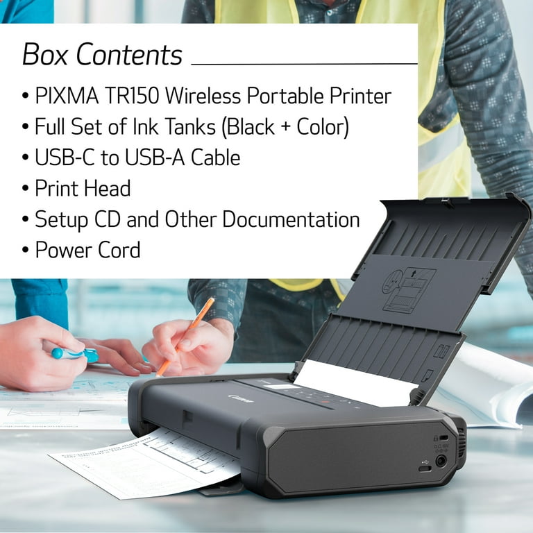 Impresora Portátil CANON Pixma TR150 Color - Dúplex Manual · 9ppm ·  4800x1200 · USB C/Alexa/Google - Cartucho PGI35/