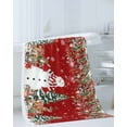 thumbnail image 3 of Red Christmas Bath Towels for Bathroom Set,Luxury Microfiber Towels Gifts for Women,Quick Dry Beach Kitchen Hand Hair Face Towel and Dish Washcloth,Snowman Xmas Tree Poinsettia Eucalyptus Towels+Set, 3 of 7