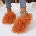 thumbnail image 6 of Women's Curly Furry Slippers, Indoor Thermal Cozy Fuzzy Shoes, Warm Bedroom Floor Plush Slippers With Non-slip Sole, 6 of 8