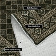 thumbnail image 4 of Hasoo Washable Area Rugs 9'x 12' Rug for Living Room Checkered Geometric Modern Trellis Non Slip Black Throw Rugs, 4 of 5