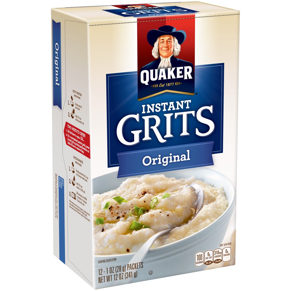Quaker Instant Grits, Original, 1 oz Packets, 12 Count