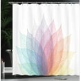 thumbnail image 4 of Ambesonne Abstract Shower Curtain, Delicate Leaves Art, 69"Wx84"L, Yellow Red Green, 4 of 5