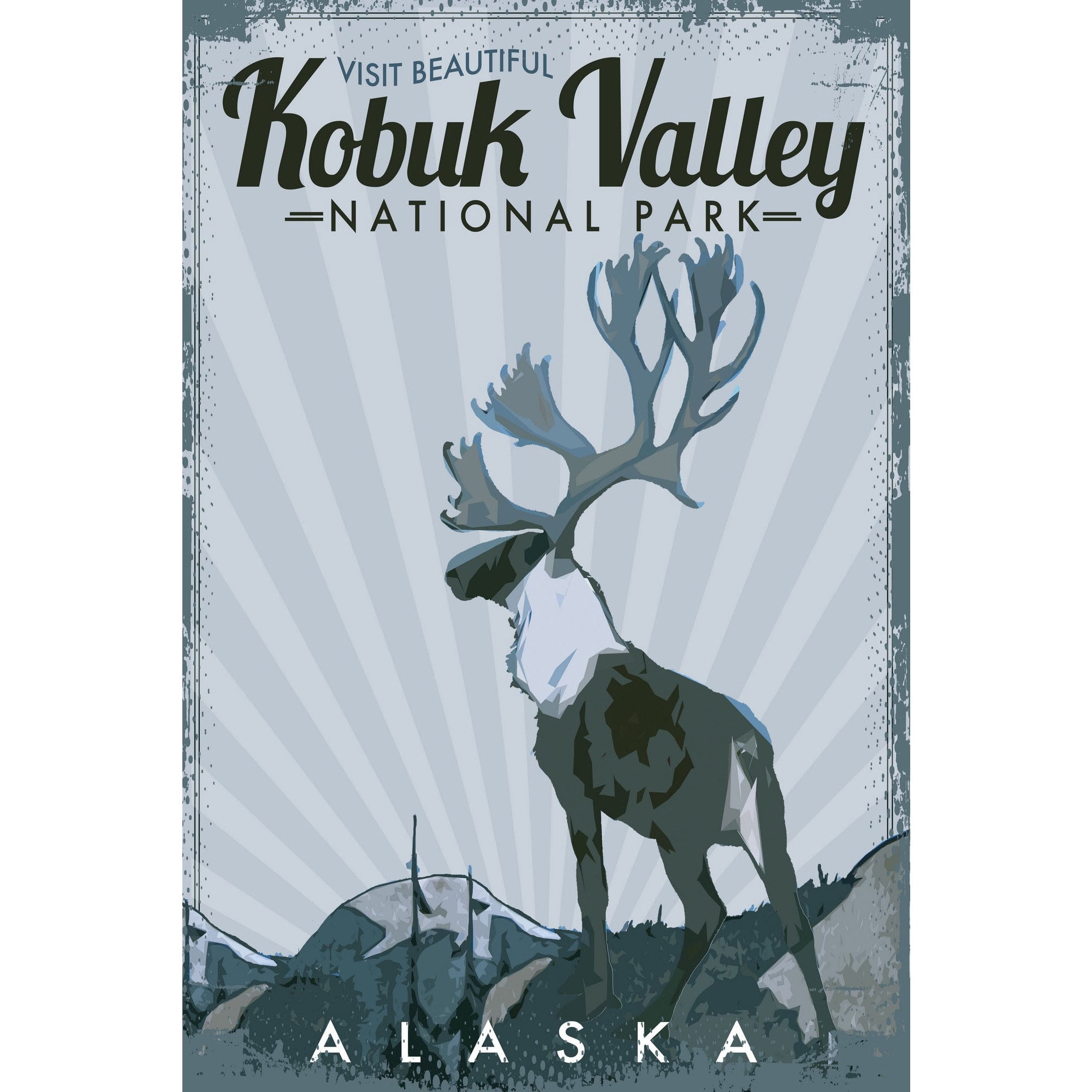 "Travel Alaska" Painting Print on Wrapped Canvas