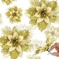 thumbnail image 4 of Flor de Navidad rosa para decoración del hogar, corona de 14,5 cm, para puerta y ventana, 1 unidad/5 piezas/10 piezas, 4 of 4