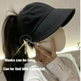 thumbnail image 6 of Large Brim Sun Hats for Women, Hollow Top Summer Beach Cap Sun Hats, UV Protection Wide Brim Cap, Foldable Packable Ideal for Outdoor Travel, Black, 6 of 7