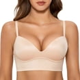 thumbnail image 1 of Sostén DOBREVA inalámbrico con relleno push-up y escote pronunciado 38D beige, 1 of 6