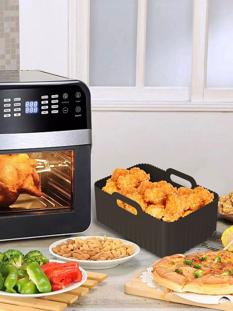 10QT Air Fryer Silicone Liners, MMH 2Pcs Rectangular Airfryer