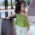 thumbnail image 5 of Dragonus Toddler Baby Girls Kids Summer Tank Top Pure Color Outfits Sleeveless Summer Beach Clothes, 5 of 5