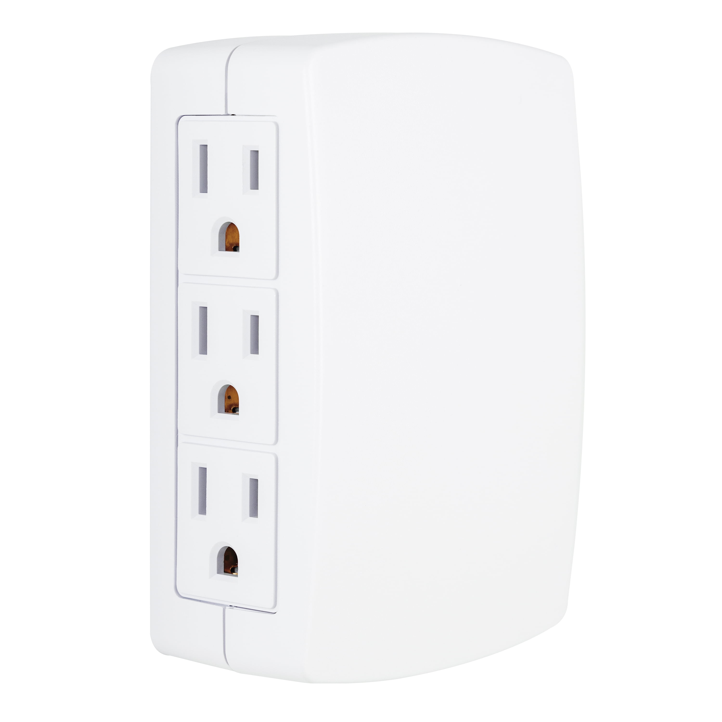 Philips Grounded 6-Outlet Wall Adapter Tap Side Access Outlets, Space-Saving Side-Access Design