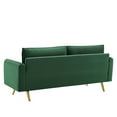 thumbnail image 6 of Sofa, Velvet, Green, Modern Contemporary Urban Design, Living Lounge Room Hotel Lobby Hospitality, 6 of 9