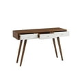 thumbnail image 4 of Madison Park Rigby 3-Drawer Manufactured Wood Writing Desk in Pecan/White, 4 of 5