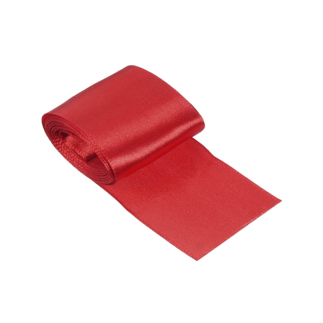 Unique Bargains Ruban Satin Ligne d'Arrivée 5cmx3m Ruban Poly Athlétisme Sprint Course, Rouge