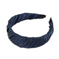 thumbnail image 3 of Unique Bargains 1 Pc Headband Wide Pleats Satin Hair Accessories Navy Blue, 3 of 3