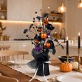 thumbnail image 6 of AURIGATE Mini Halloween Tree, Black Gothic Tabletop Berry Pumpkin Tree for Home Mantel Decor, 6 of 7