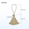thumbnail image 2 of Uxcell 20 pack Bookmark Tassels 4.3 inch Hanging Loop Small Tassels Soft Mini Tassels, Brown, 2 of 7
