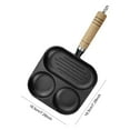 thumbnail image 2 of Cast Iron 3-Cup Eggg Frying Pan with Heat-resistant Handle Omlette Pan Nonstick Decor Supplies, 2 of 10