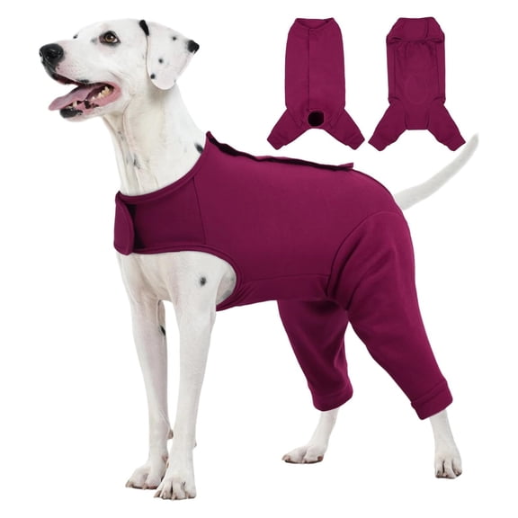 HQREA Dog Recovery Suit for Medium Large Dogs Female Body Suits after Surgery Two-legs Doggy Onesie for Stop Licking & Wound Protection