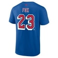 thumbnail image 3 of Men's Fanatics Adam Fox Blue New York Rangers Special Edition 2.0 Name & Number T-Shirt, 3 of 3
