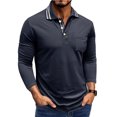 thumbnail image 1 of pstuiky camisetas de manga larga para hombre, Cárdigan informal de manga larga con botones y bolsillo para hombre camisetas de hombre s, 1 of 7