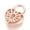 Rose Gold, variant on 10pcs Brass Micro Pave Cubic Zirconia Heart Lock Pendants Mini Charms 20x14mm-Gunmetal