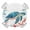 Blue, variant on Teal Red Coastal Round Tablecloth for 36-44 Inch Tables,Fitted Table Cover with Elastic Edge,Summer Beach Turtle Starfish Nautical Waterproof Outdoor Table Cloth Protector for Patio Garden Dinner
