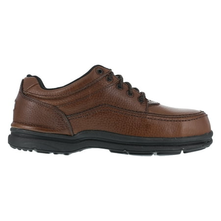 Rockport Mens Brown Leather Casual Moc Oxford World Tour Steel Toe 9