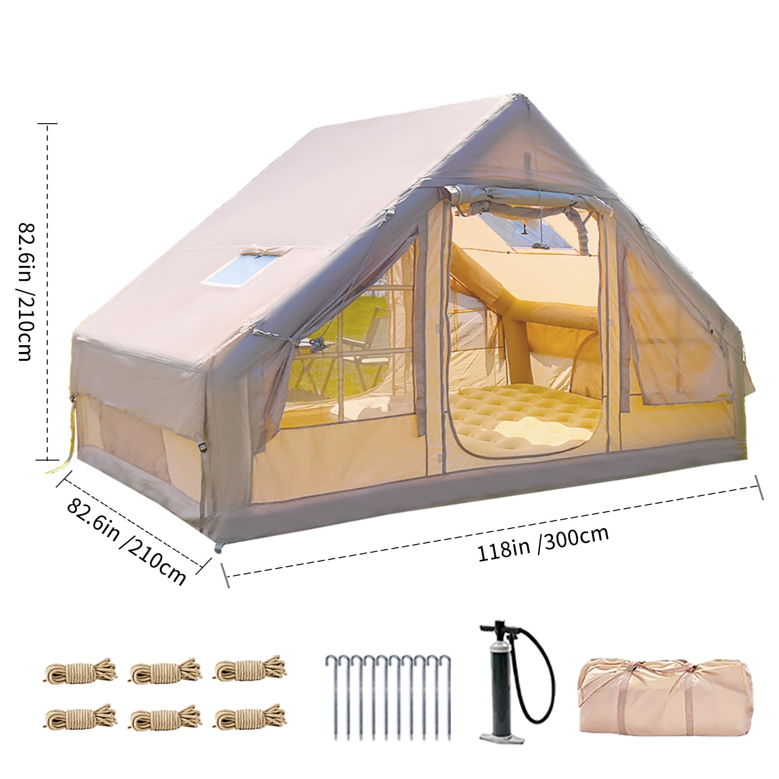 1-4 Person 420D Oxford Tent khaki