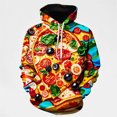thumbnail image 2 of Sudadera con capucha con gráfico de pizza de pepperoni para hombre, sudadera con estampado 3D de comida, sudadera informal de primavera y otoño, sudaderas con capucha de manga larga unisex, 2 of 5