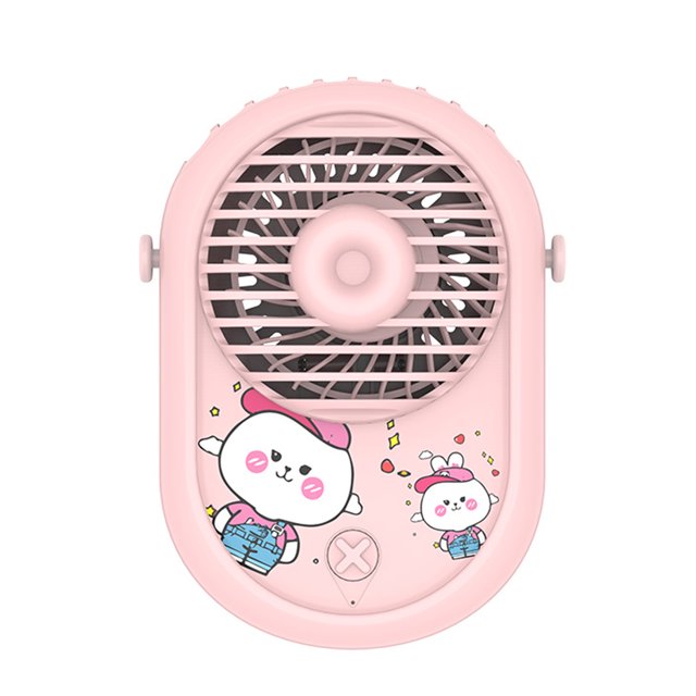 Mini Ventilador de Cuello Colgante Ventilador de Collar Manos Libres 3 Velocidades Recargable Portátil para Viajes al Aire Libre Camping Rosa