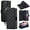 Black, variant on for iPhone 12 Pro / 12 6.1" Wallet Case, Multi-Functional Zipper Purse Case, with Flip Stand Card Holder PU Leather Phone Cover with Lanyard & Wrist Strap for iPhone 12 Pro / 12 6.1", Black