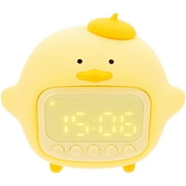 UNOMOR 1 Set of Household Table Clock Night Light Alarm Clock in Yellow
