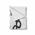 thumbnail image 2 of Saying Soft Flannel Fleece Throw Blanket, Family is Anchor That Holds Us Inspiration Writing Anchor Rope, Cozy Plush for Indoor and Outdoor Use, 50" x 60", Black and White, by Ambesonne, 2 of 6