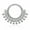 Silver, variant on CZ Lined Fan Bendable Hoop Rings for Septum, Ear Cartilage, Daith Surgical Steel