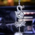 thumbnail image 5 of Adornos de cristal YONGSHENG para mujer y hombre Adorno para espejo retrovisor de Coche colgante de cristal de la suerte bola de cisne, 5 of 5