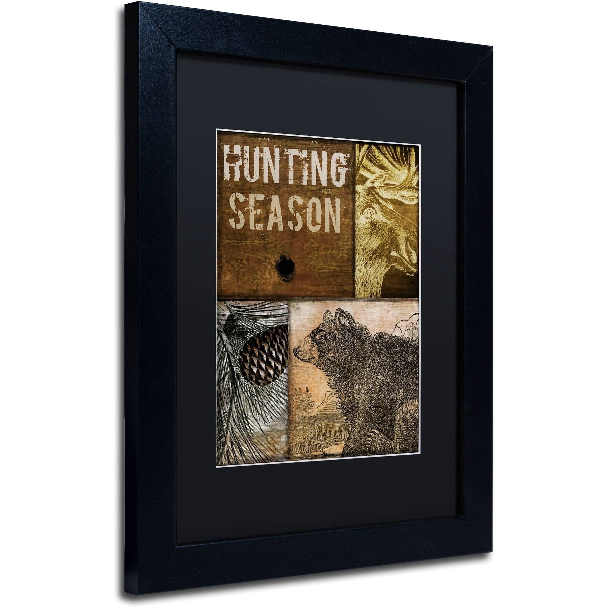 Trademark Fine Art "Hunting Season IV" Canvas Art by Color Bakery Black Matte, Black Frame