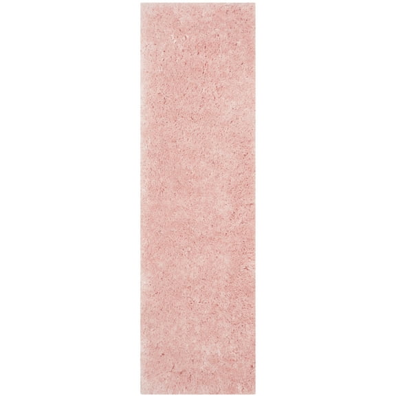 SAFAVIEH Arctic Giselle Solid Polyester Shag Runner Rug, Pink, 2'3" x 8' Runner
