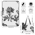 thumbnail image 2 of Elegant Grayscale Floral Baroque Design Waterproof Picnic Blanket with Foldable Zipper, Suitable for Outdoor Use, Suitable for Travel, Camping, Beaches, Parks, Grasslands, Picnic Blanket Accessories, 2 of 8