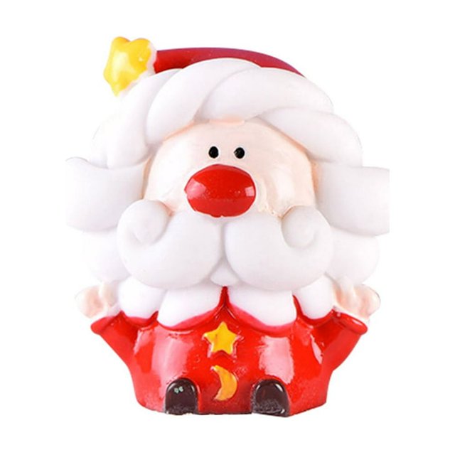 Mini Christmas Santa Grandma Snowman Tree Model Figurine DIY Landscape Decor