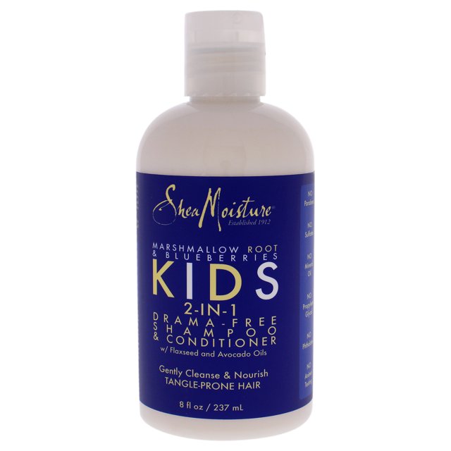 Champú y acondicionador Shea Moisture Marshmallow Root and Blueberries Kids 2-In-1 Shampoo and Conditioner Niños 8oz