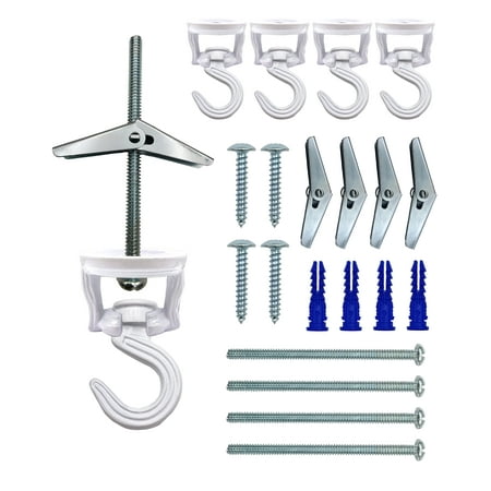 

NACETURE Swivel Swag Ceiling Hooks -Zinc Alloy for Hook Plant、Decor、lantern、wind chimes (White 4 Pcs)