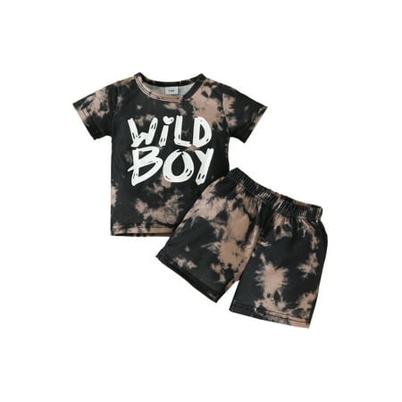 

Sunisery Cool Infant Baby Boys Summer Shorts Set Short Sleeve Letter Print T-Shirts and Elastic Waist Shorts 2Pcs Set