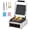 Single Board Full Flat 9*9 Inches 1800w 110v, variant on Accreate Commercial Panini Grill, 1800W Electric Sandwich Panini Maker, 9"x9" Full Grooved Enamel Plate Stainless Steel Double Sandwichs Press with Handle and Temp Control for Hamburger Steak Bacon