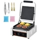 thumbnail image 1 of Yeshouse Parrilla comercial para paninis, sandwichera eléctrica de 1800W, placa esmaltada 23x23 cm, prensa doble de acero inoxidable con control de temperatura y asa, 1 of 8