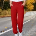 thumbnail image 5 of ZVAVZ Boys Baggy Cargo Sweatpants Toddler Kids Straight Wide Leg Fleece Jogger Pants Elastic V Waist Workout Athletic Sweat Pants Red,140, 5 of 7