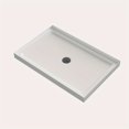 thumbnail image 2 of 32"x48" Rectangular Acrylic Shower Base with 4 Rounded Corners, White, Built-In Flange Design, Center Drain for Easy Installation, 2 of 5