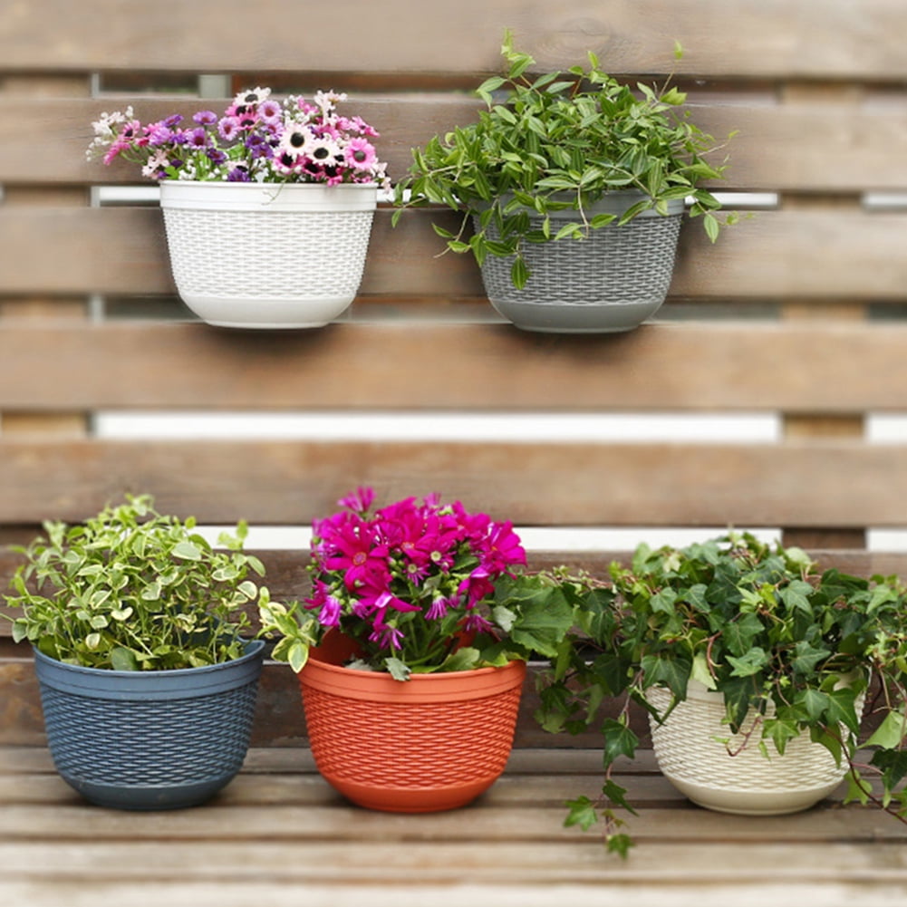 SPRING PARK Wall Hanging Flower Pots Garden Fence Balcony